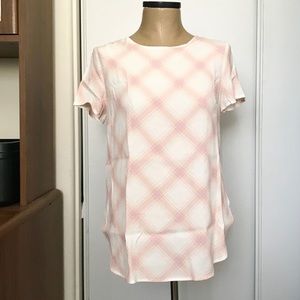 LC Lauren Conrad pink & cream blouse